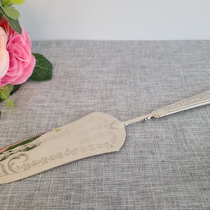 Vintage 800 Srebrny Pozłacany Serwer Do Ciasta Lub Tarty