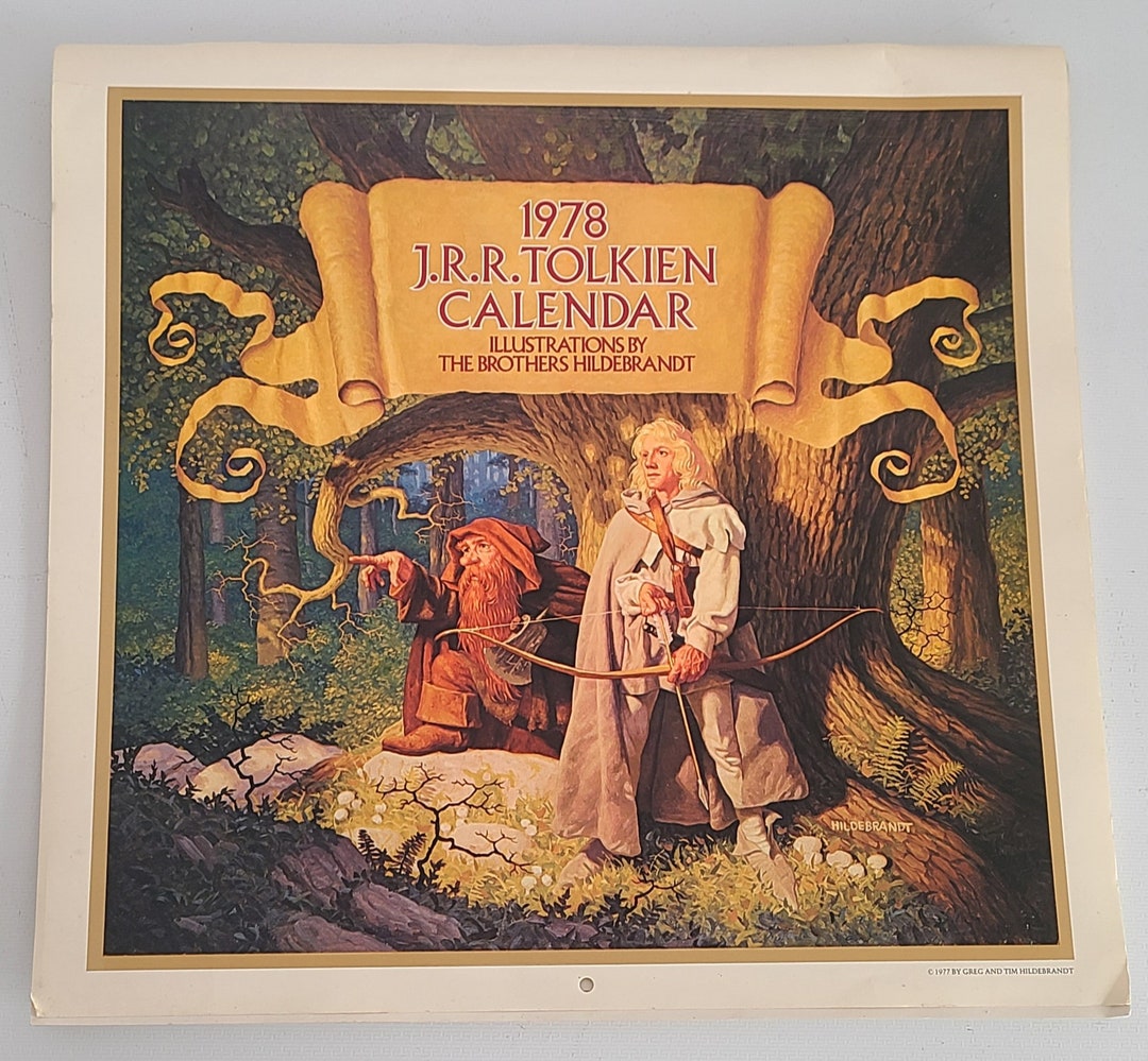 1978 JRR Tolkien Calendar Illustrated by the Brothers - Etsy