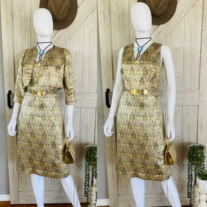 Vintage 50’s Gold Lame Bolero Dress Set