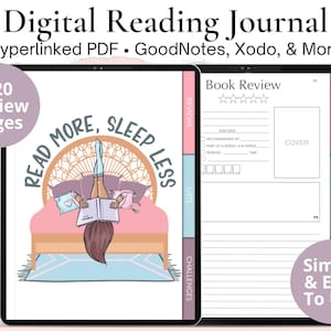 Digital Reading Journal, Goodnotes, Book Tracker, Reading Log, Reading Journal iPad