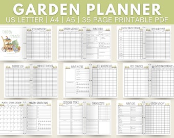 GARDEN PLANNER Printable, Gardening Journal, Gardening Planner, Gardening Gift for Woman or Mom