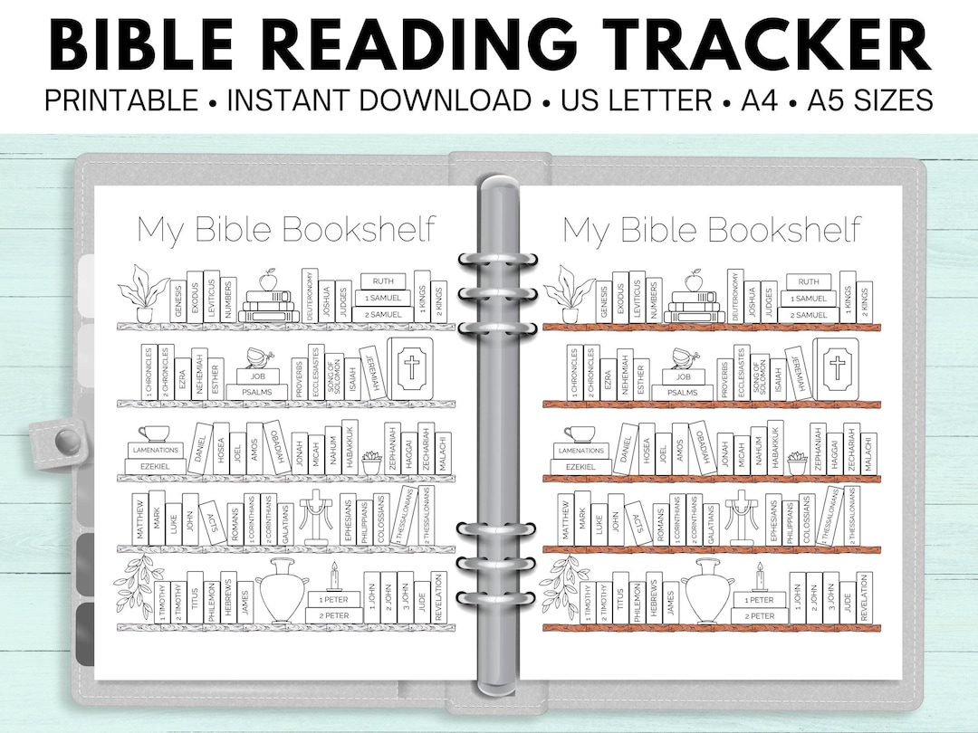 Bible Reading Tracker Printable, Scripture Reading, Christian Planner ...