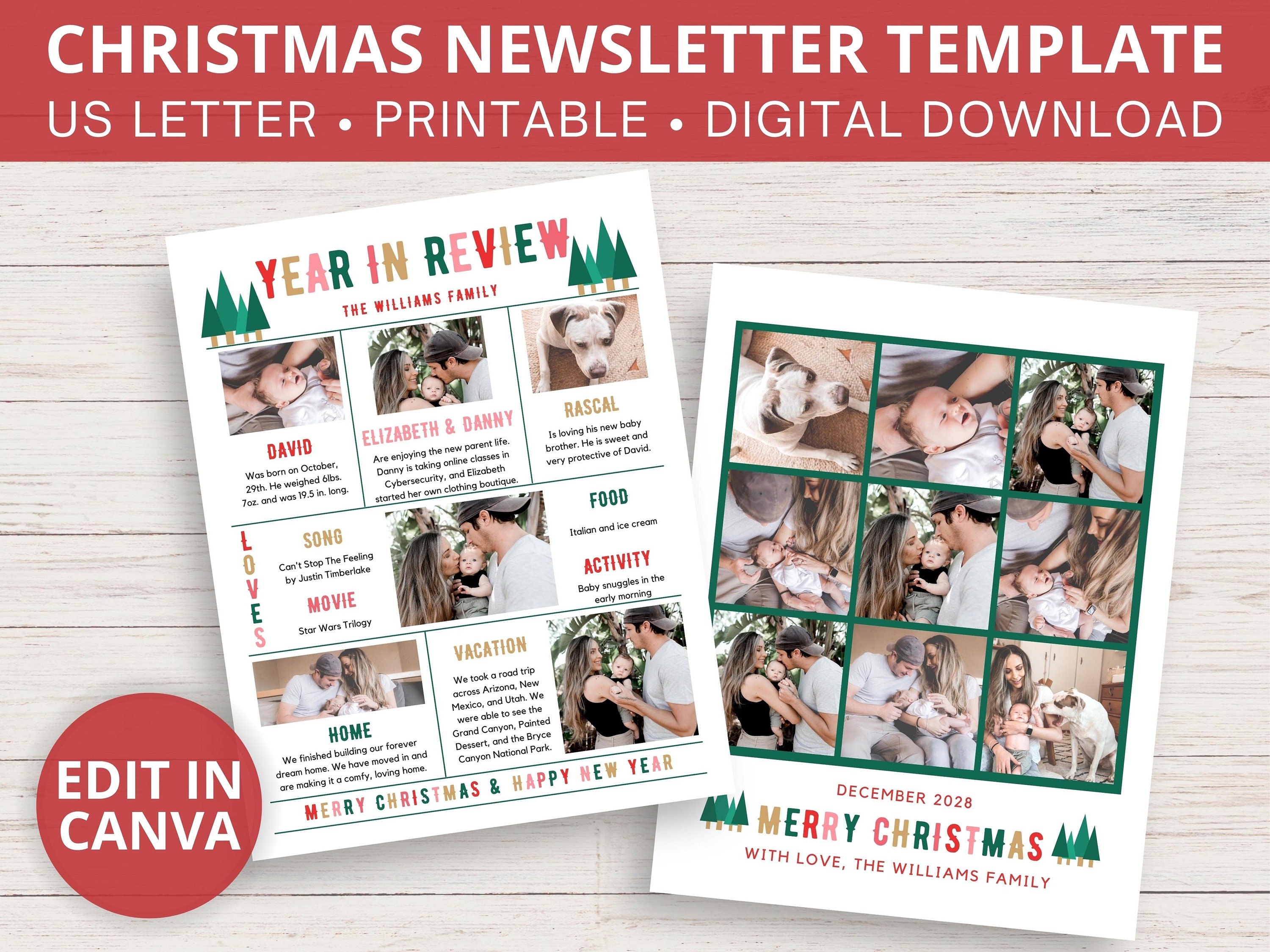 Newsletter Template Word Etsy