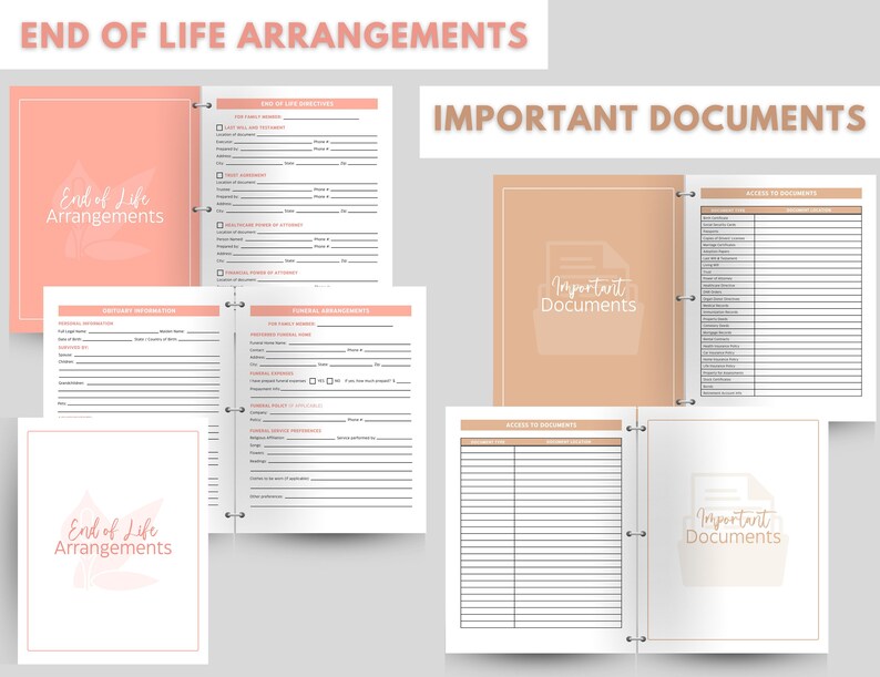 Emergency Binder Printable Editable PDF Emergency Etsy