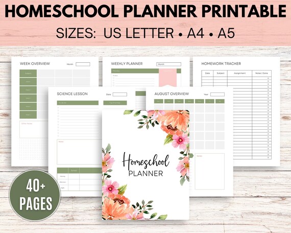 Homeschool Planner Printable Homeschool Schedule Homeschool - Etsy