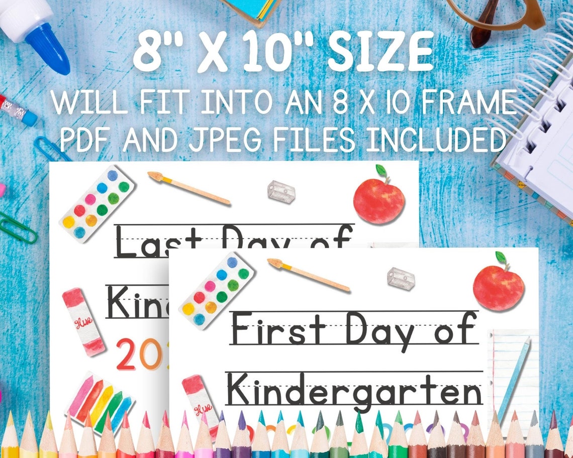 First Day of Kindergarten Printable First Day of School - Etsy