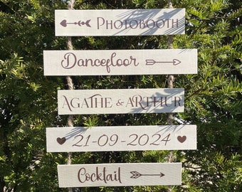 Stickers flèches directionnelles mariage, panneau directions mariage, flèches directionnelles mariage, panneau bienvenue mariage