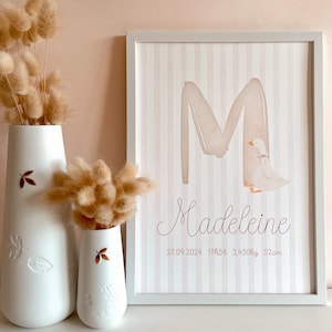 First name poster, baby room decoration, baby birth poster, children&#39;s room decoration, personalized first name poster, baby room decoration
