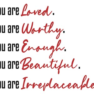 Positive Affirmationen SVG Schnittdatei