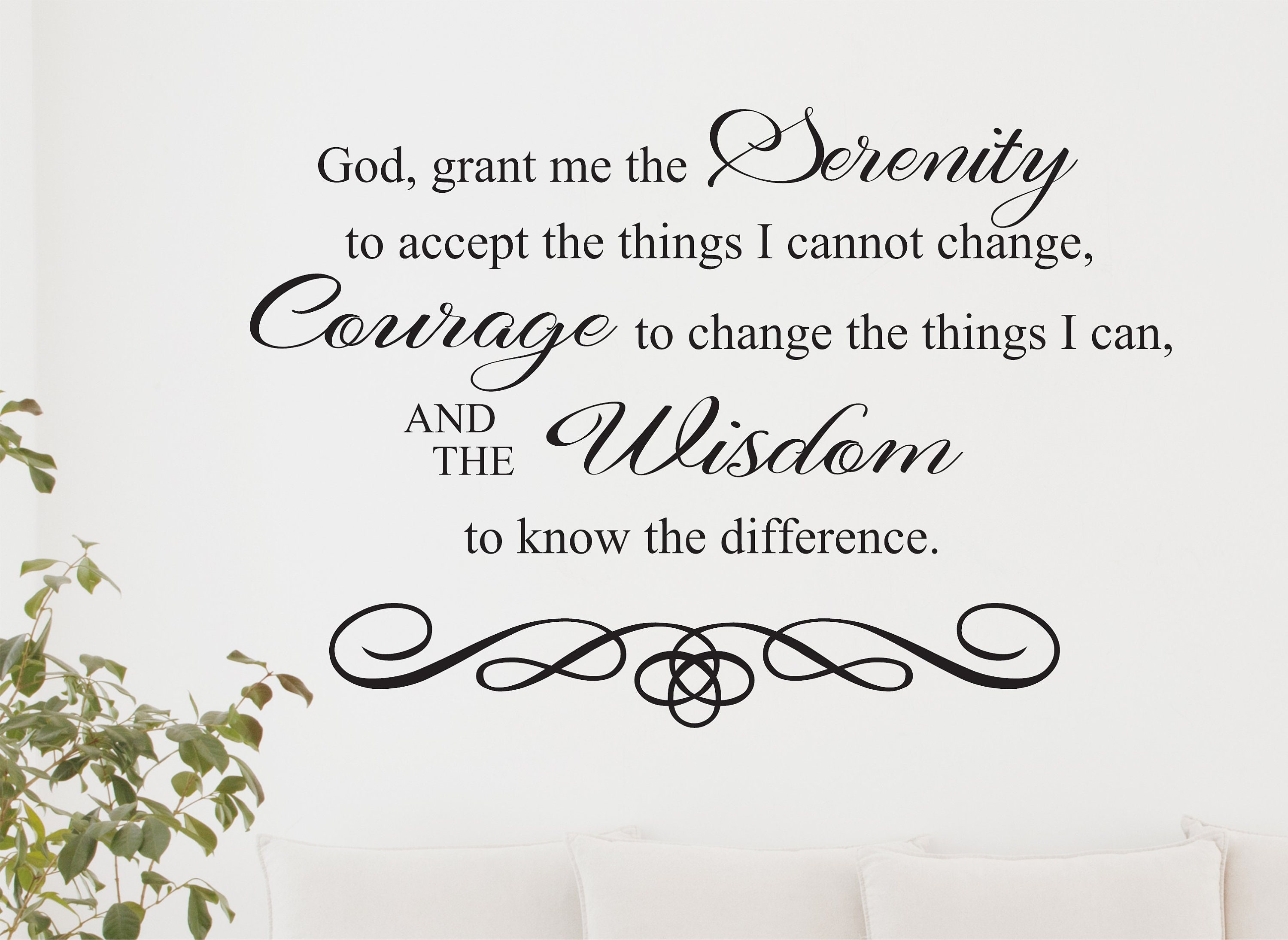 GOD Grant ME The Serenity Prayer Bible Art Quote Vinyl Wall Stickers Decal  Décor
