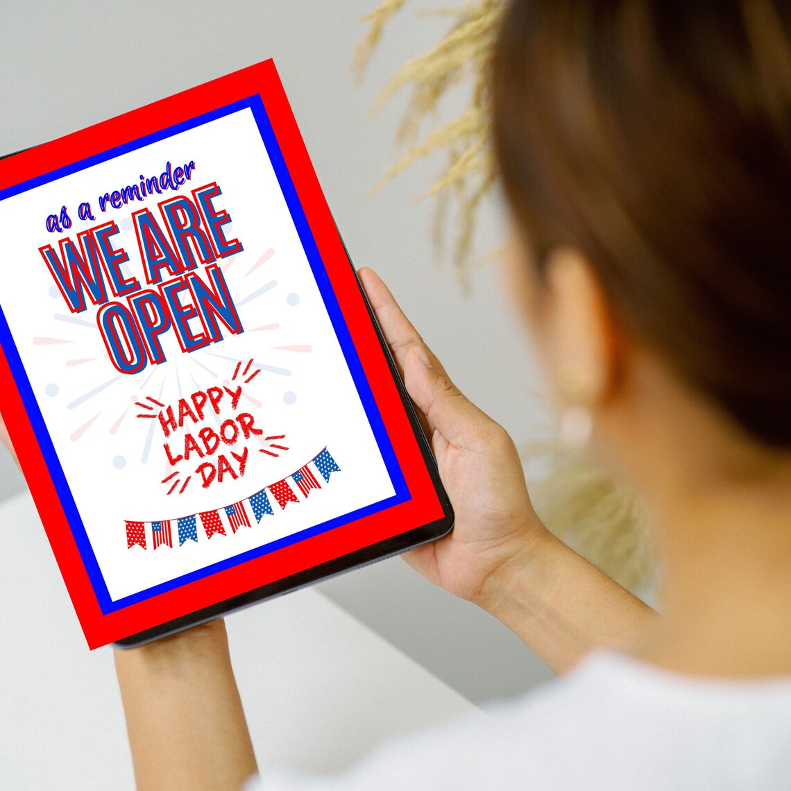 Business Printable Open/closed Labor Day Sign Pack, Closed on Labor Day