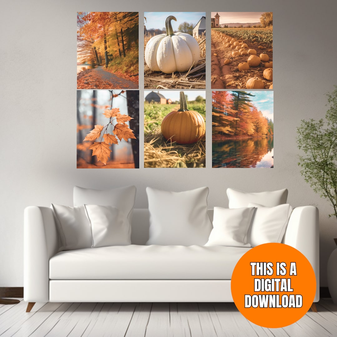 Cozy Autumn Gallery Wall Art Set, Fall Home Decor Prints (digital ...