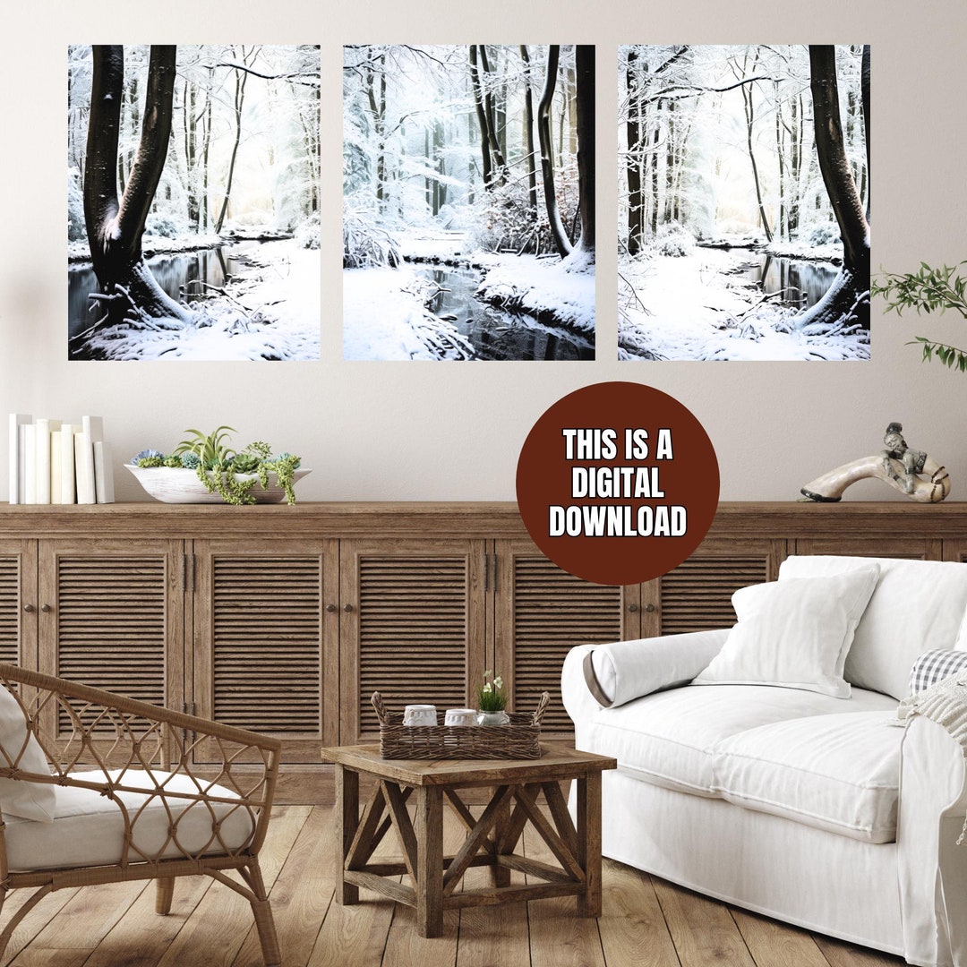 Set of 3 Winter Wall Art, Gallery Prints (digital Download) - Etsy