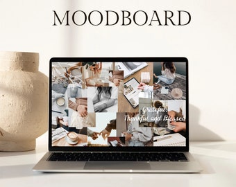 Mood board template Canva Moodboard Designs - Digital Style Board Layout