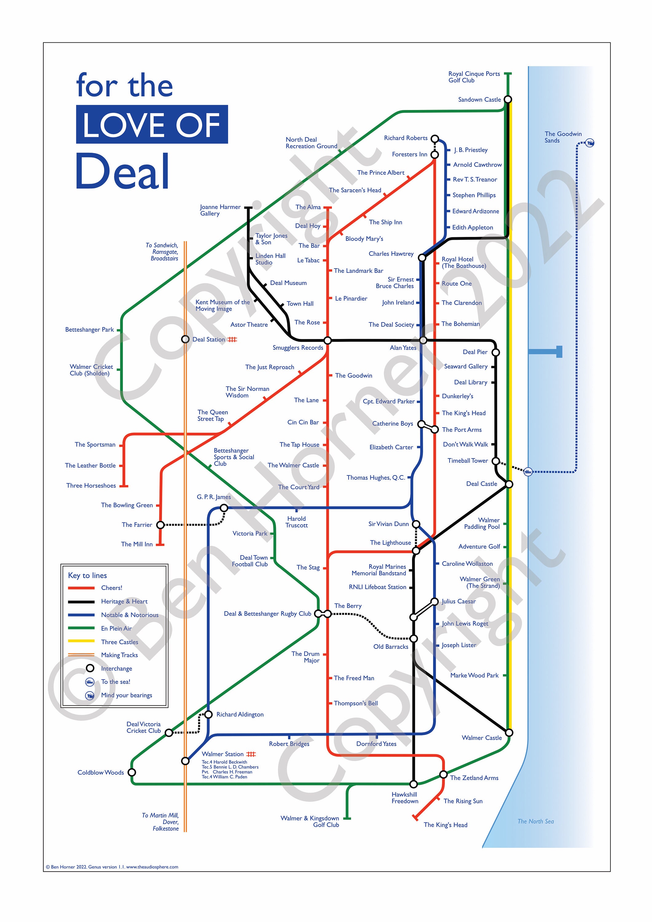 Deal Underground Tube Map Print for the Love of Deal Etsy UK