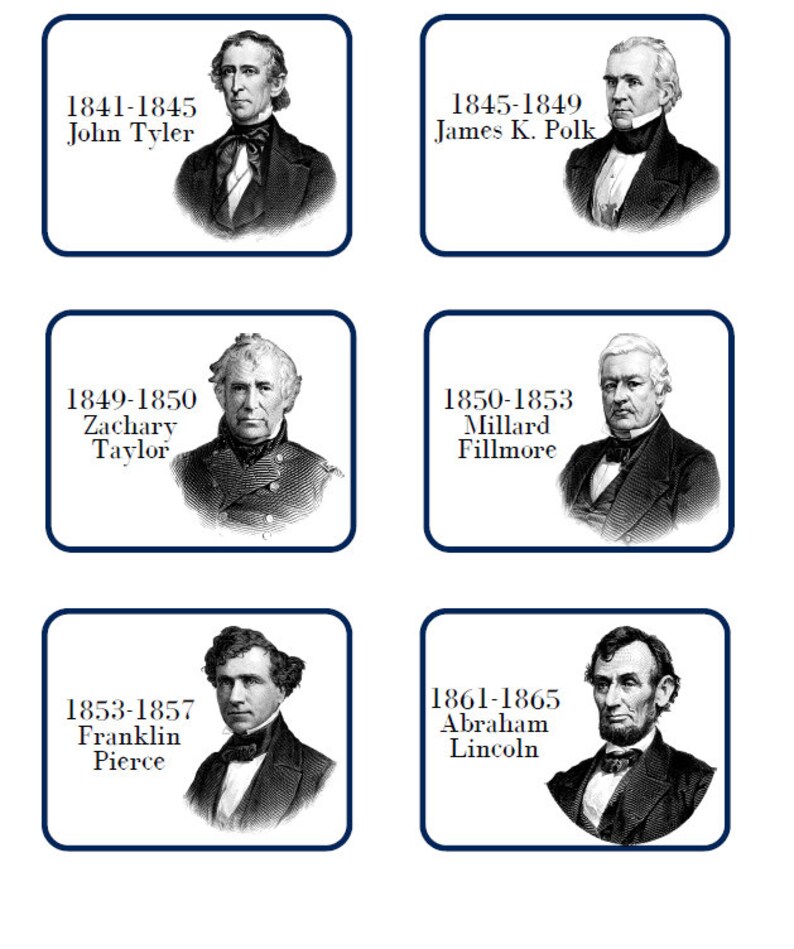 Preschool Flash Card, History Classroom, Printable FLASHCARDS, US