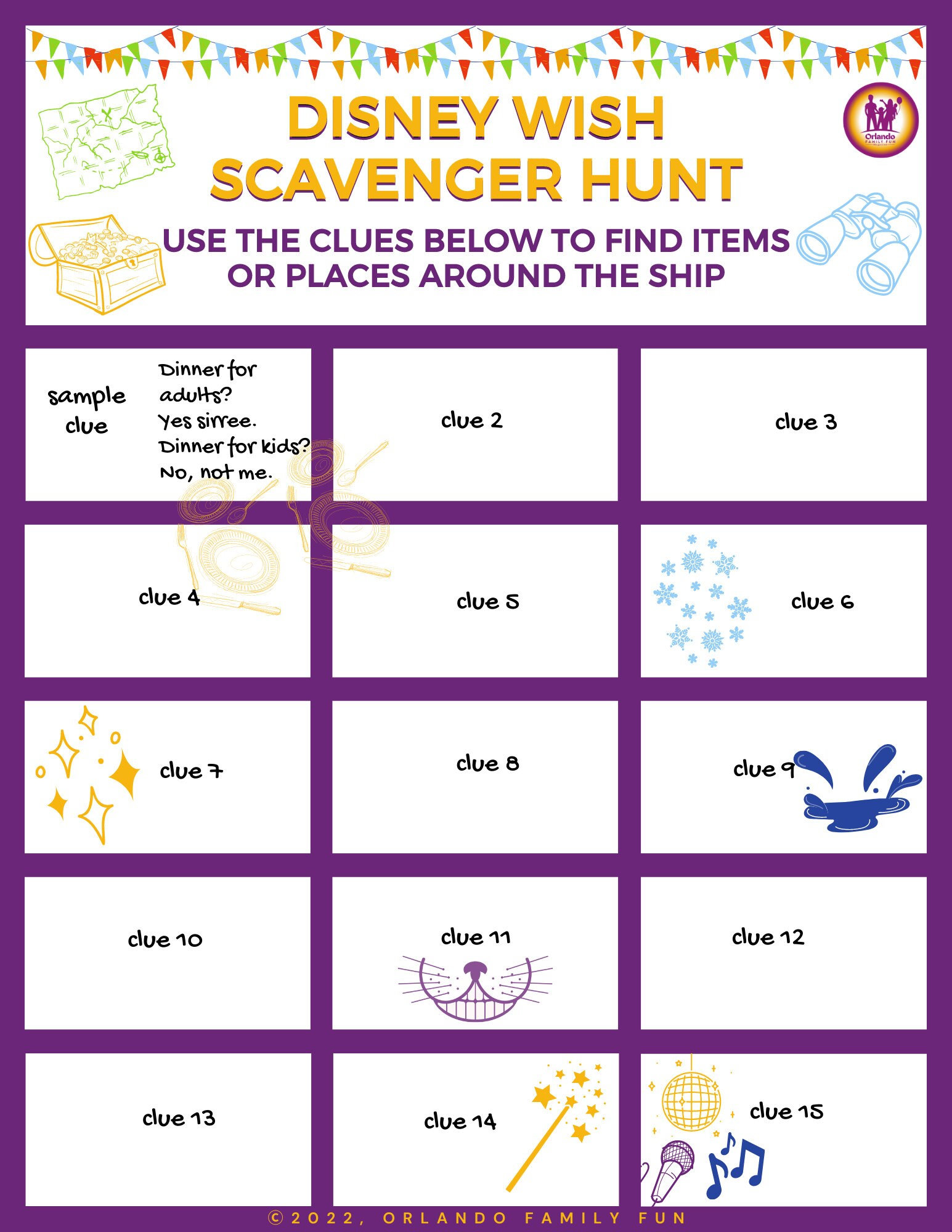 DISNEY Springs, Family Reunion Games, Kids SCAVENGER HUNT, Digital