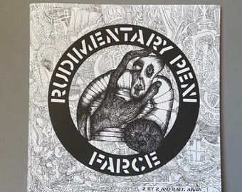 Crass Records - Rudimentary Peni - Farce 2023 reissue vinyl LP record. punk records, punk memorabilia vinyl records for sale