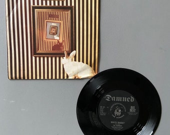 The Damned - White Rabbit, disque vinyle UK 1er pressage EX/EX punk records, disques vinyles souvenirs punk à vendre