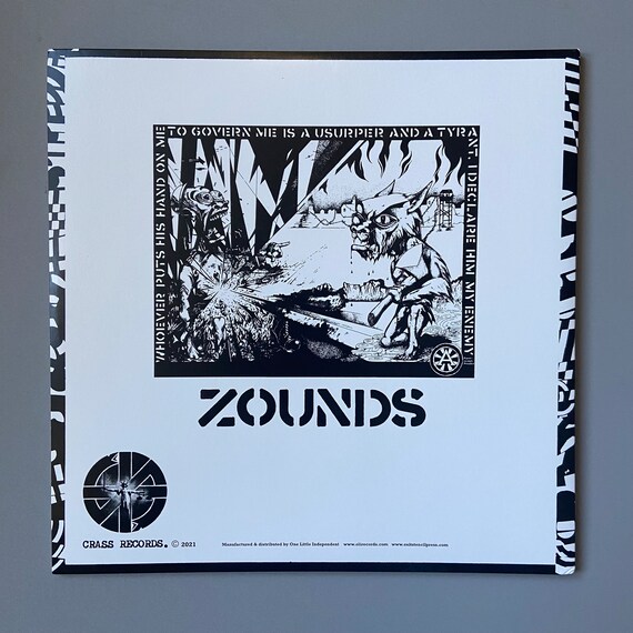 Crass Records - Zounds - Can't Cheat Karma 12” Vinyl LP Record