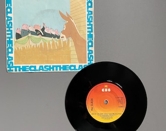 The Clash , English civil war UK pressing , Punk  45 vinyl record VG+\VG+ punk records, punk memorabilia vinyl records for sale