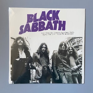 Black Sabbath, Live from the Ontario speed park  1974. Limited Ed pink vinyl, brand new & Sealed, punk memorabilia vinyl records for sale