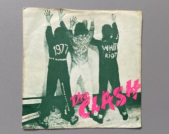 The Clash - White Riot Disco de vinilo de 45 rpm, edición británica de 1977, VG+\VG+, discos de punk raros, recuerdos de punk, discos de vinilo a la venta