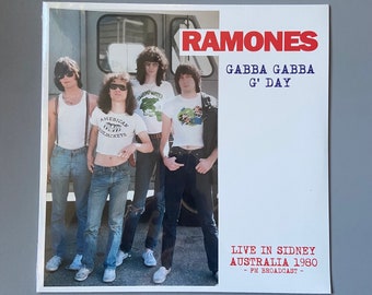 The Ramones - Gabba Gabba g'day Live @ the capitol theatre Australia 1980 raro Ltd Ed Pink vinilo nuevo y sellado, Mint, discos punk