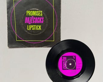 Buzzcocks Promises 45 vinyl record 1978 UK pressing VG+ /VG rare punk records, punk memorabilia vinyl records for sale