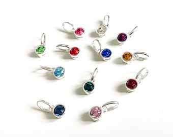 Sterling Silver Swarovski Birthstones Pendent Charms