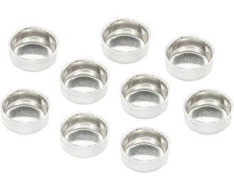 Sterling Silver Bezel Cups - Various Sizes Available