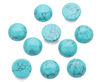 Turquiose Semi Precious Cabachon Stones - Various Sizes Available