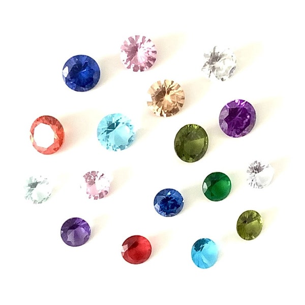 Multi - Coloured Faceted Gemstones - Various Sizes & Colours Available