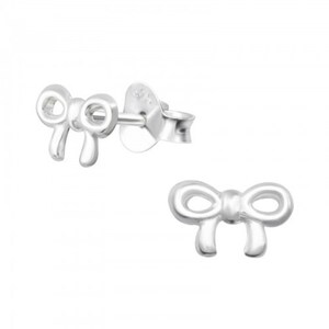 925 Silber Kleine Schleife Ohrstecker