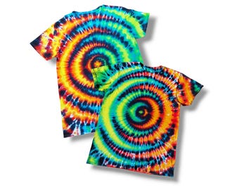 Pick a Size - Prism Wig Wag Tie Dye Shirt/TShirt - Custom Hand-Dyed - Made to Order - Adult Unisex Sizes