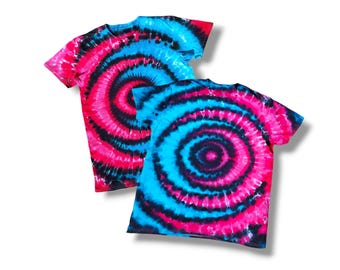Pick a Size - Cotton Candy Wig Wag Tie Dye Shirt/TShirt - Custom Hand-Dyed - Made to Order - Adult Unisex Sizes