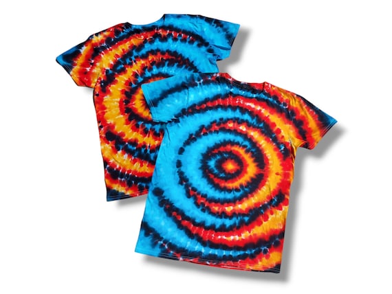 Pick a Size - Fire & Ice Wig Wag Tie Dye Shirt/Tshirt - Custom Hand-Dyed - Made to Order - Adult Unisex Sizes