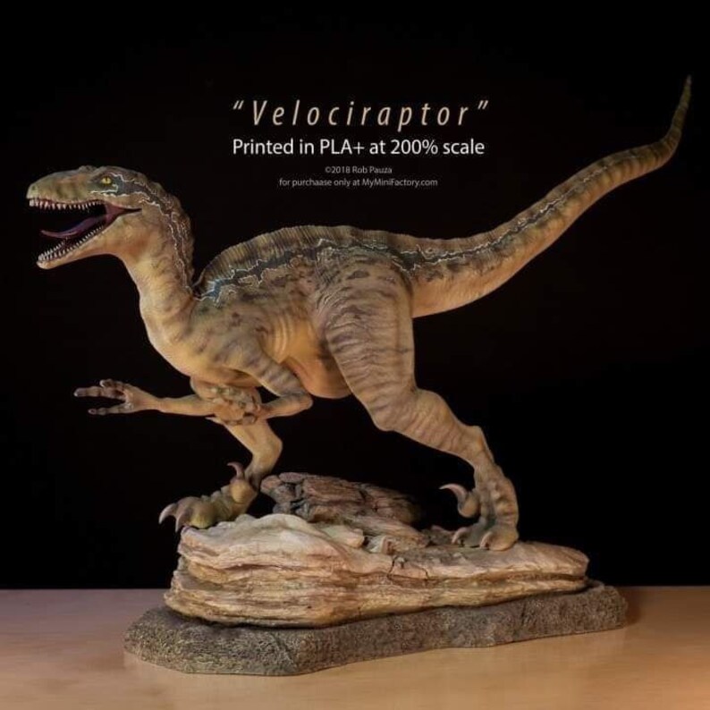 Jurassic Park Velociraptor 3d Print Stl File Jurassic Park Etsy 