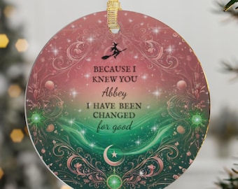 Wicked Movie Inspired acrylic Ornament: personalized For Good Christmas Tree Decor