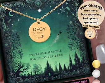 personalized Defying Gravity Wicked inspired name necklace for Musical Fan, For good jewelry
