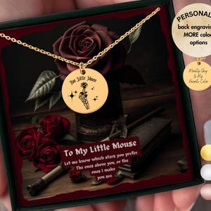 personalized Run Little Mouse Necklace, Dark Romance Jewelry, Book Lover Gift, Booktrovert Gift, BFF Gift, Smut Reader Gift, Booktok gift