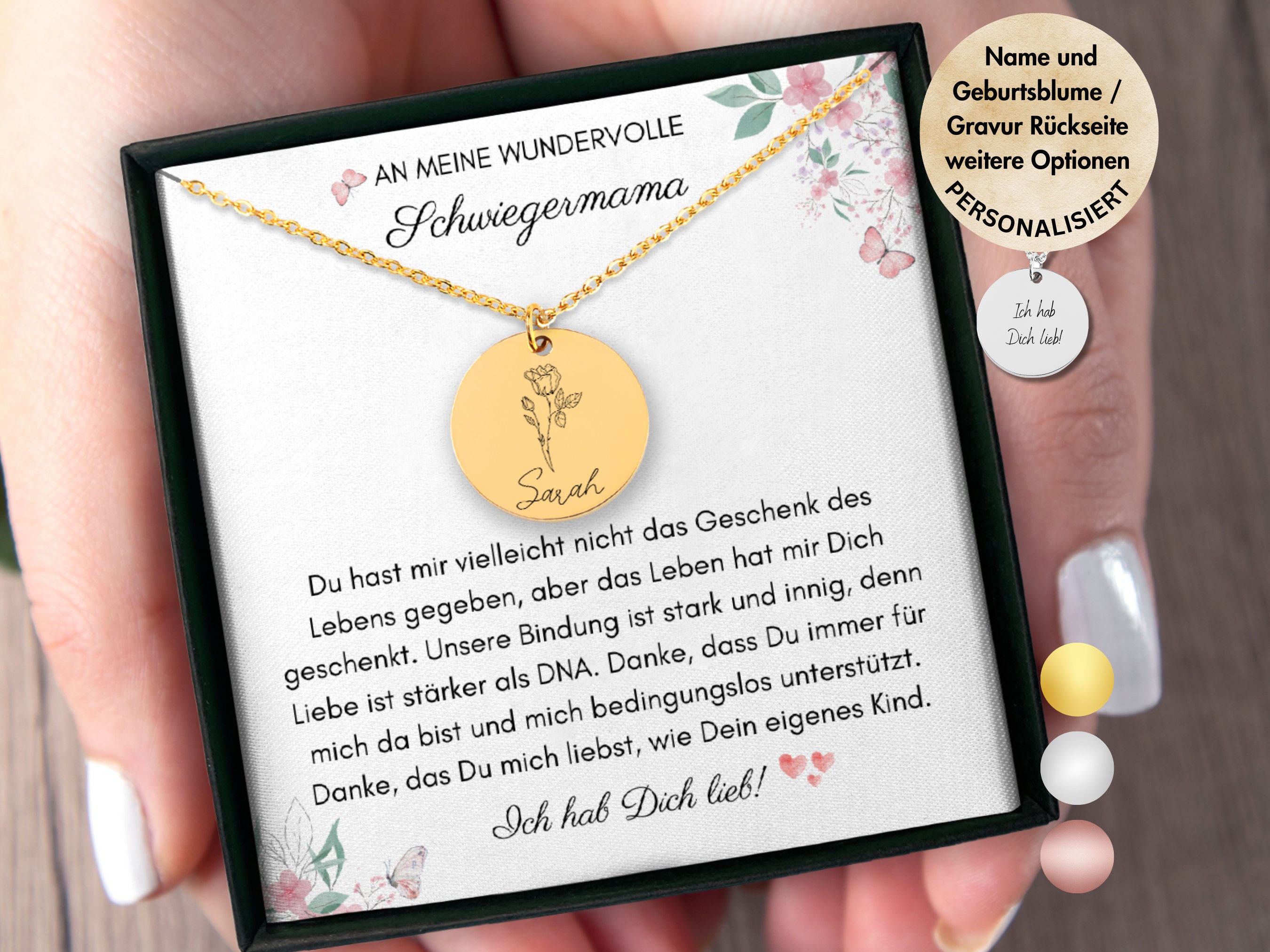 Personalisiertes Geschenk Für Schwiegermutter Geburtsmonat Halskette