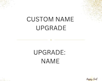 Custom Name Upgrade, Back Engraving etc.