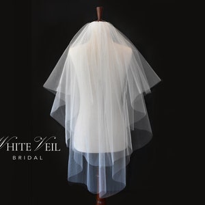 Two Tiers Angel Cut Veil Wedding Veil