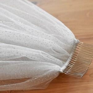 Glitter Wedding Veil, Shine Veil, Sparking white Veil, Shimmer Veil