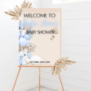 Bear Baby Shower theme Welcome Sign, Teddy Bear baby shower, Bearly Wait, Gender Neutral Baby shower, EDITABLE, Instant Download, Printable