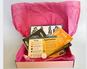 DIY Henna Art Kit: Organic Cone, Stencils & Instructions