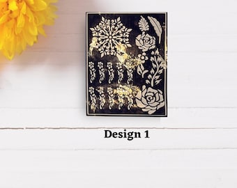 Henna Stencils: Easy Floral Henna Designs for Beginners - Large