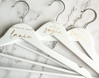 Wedding Dress Hangers Chrome Hooks, Personalized Hanger, Bridesmaid Gift, Bridesmaid Hanger, Bridesmaid Proposal