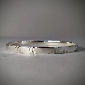 Solid Silver Geode Bangle